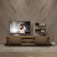 Decoraktiv Eko 4 Mdf Dvd Silver Tv Ünitesi Tv Sehpası Pera - Siyah