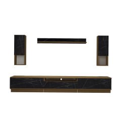 Decoraktiv Trendstyle 270DAS Mdf Tv Ünitesi Tv Sehpası Pera - Siyah Mermer