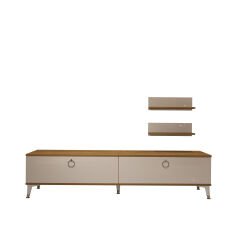 Decoraktiv Eko 4 Mdf Std Gold Tv Ünitesi Tv Sehpası Pera - Beyaz