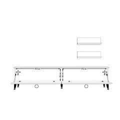 Decoraktiv Eko 4 Mdf Std Gold Tv Ünitesi Tv Sehpası Pera - Beyaz