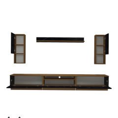 Decoraktiv Trendstyle 270DAS Mdf Tv Ünitesi Tv Sehpası Ceviz - Siyah Mermer
