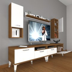 Decoraktiv Eko 5200DA Slm Silver Tv Ünitesi Tv Sehpası Ceviz - Beyaz