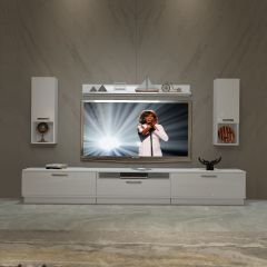 Decoraktiv Trendstyle 270DA Slm Tv Ünitesi Tv Sehpası Parlak Beyaz