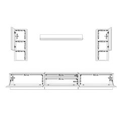 Decoraktiv Trendstyle 270DA Slm Tv Ünitesi Tv Sehpası Parlak Beyaz