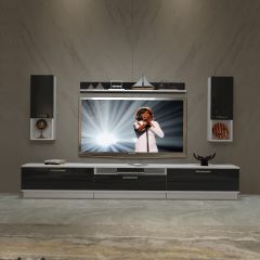 Decoraktiv Trendstyle 270DA Slm Tv Ünitesi Tv Sehpası Beyaz - Siyah