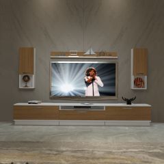Decoraktiv Trendstyle 270DA Slm Tv Ünitesi Tv Sehpası Beyaz - Ceviz