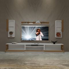 Decoraktiv Trendstyle 270DA Slm Tv Ünitesi Tv Sehpası Beyaz - Ceviz