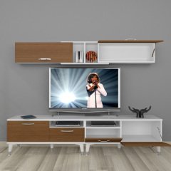 Decoraktiv Eko 5220 Mdf Silver Tv Ünitesi Tv Sehpası Beyaz - Ceviz