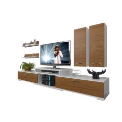 Decoraktiv Flex 5D Slm Tv Ünitesi Tv Sehpası Beyaz - Ceviz