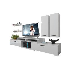 Decoraktiv Flex 5D130 Slm Tv Ünitesi Tv Sehpası Parlak Beyaz