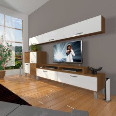 Decoraktiv Ekoflex 8 Slm Krom Ayaklı Tv Ünitesi Tv Sehpası
