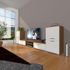 Decoraktiv Eko On2 Mdf Dvd Tv Ünitesi Tv Sehpası Ceviz - Beyaz