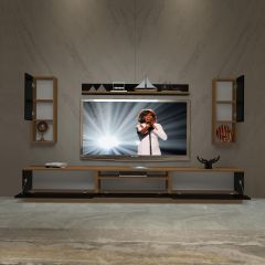 Decoraktiv Trendstyle 270DAS Slm Tv Ünitesi Tv Sehpası Ceviz - Siyah