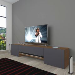 Decoraktiv 1e1 Mdf Tv Ünitesi Tv Sehpası Ceviz - Antrasit