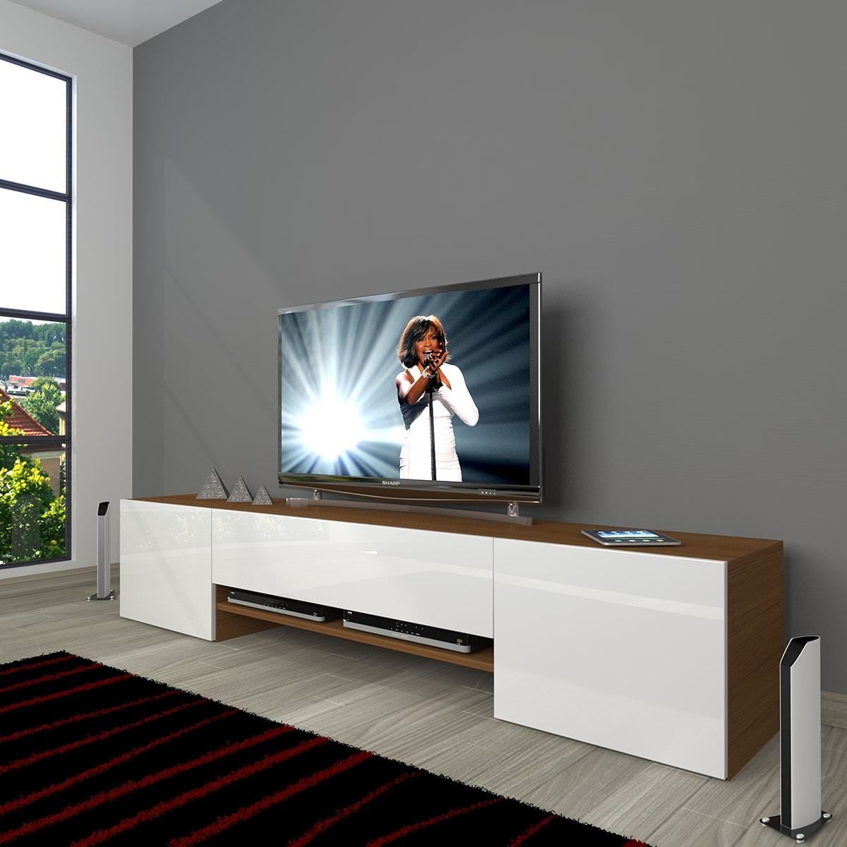 Decoraktiv 1e1 Mdf Tv Ünitesi Tv Sehpası Ceviz - Beyaz