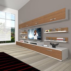 Decoraktiv Ekoflex 360Y Slm Tv Ünitesi Tv Sehpası Beyaz - Siyah