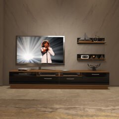 Decoraktiv Trendstyle 220r Mdf Tv Ünitesi Tv Sehpası Ceviz - Siyah