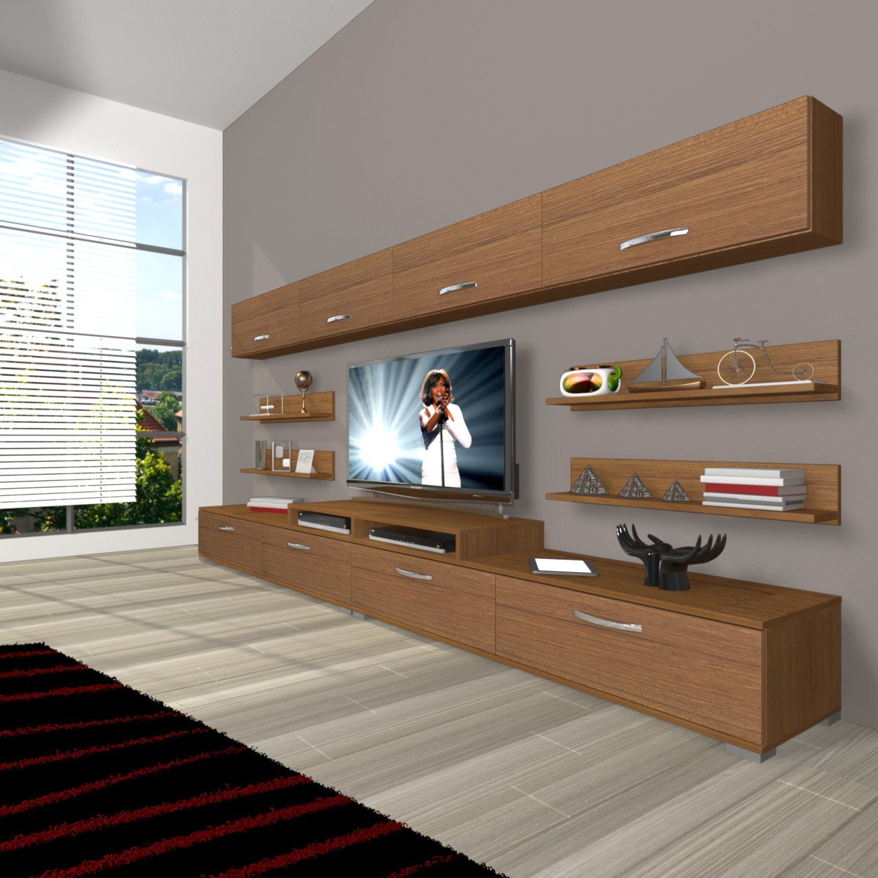 Decoraktiv Ekoflex 360Y Slm Tv Ünitesi Tv Sehpası Ceviz