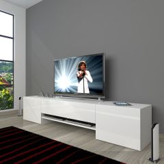 Decoraktiv 1e1 Slm Tv Ünitesi Tv Sehpası Parlak Beyaz