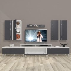 Decoraktiv Ekoflex 8D Mdf Krom Ayaklı Tv Ünitesi Tv Sehpası