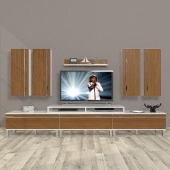 Decoraktiv Ekoflex 8D Mdf Krom Ayaklı Tv Ünitesi Tv Sehpası