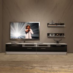 Decoraktiv Trendstyle 220r Mdf Tv Ünitesi Tv Sehpası Beyaz - Siyah