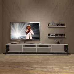 Decoraktiv Trendstyle 220r Mdf Tv Ünitesi Tv Sehpası Beyaz - Siyah