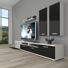 Decoraktiv Eko 5200D Slm Tv Ünitesi Tv Sehpası Beyaz - Siyah