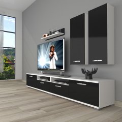 Decoraktiv Eko 5200D Slm Tv Ünitesi Tv Sehpası Beyaz - Siyah