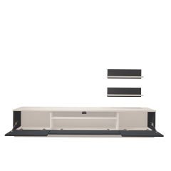 Decoraktiv Trio 4 Mdf Tv Ünitesi Tv Sehpası Beyaz - Antrasit