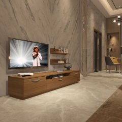 Decoraktiv Trio 4 Mdf Tv Ünitesi Tv Sehpası Ceviz