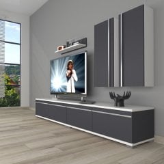 Decoraktiv Eko 5220T Mdf Tv Ünitesi Tv Sehpası Parlak Beyaz