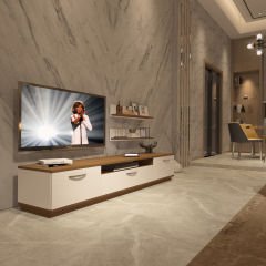 Decoraktiv Trio 4 Mdf Tv Ünitesi Tv Sehpası Ceviz - Beyaz