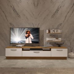Decoraktiv Trio 4 Mdf Tv Ünitesi Tv Sehpası Pera - Beyaz