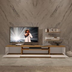 Decoraktiv Trio 4 Mdf Tv Ünitesi Tv Sehpası Pera - Beyaz
