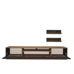 Decoraktiv Trio 4 Mdf Tv Ünitesi Tv Sehpası Pera - Siyah Mermer