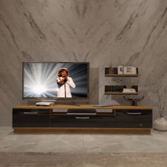 Decoraktiv Trio 4 Mdf Tv Ünitesi Tv Sehpası Pera - Siyah
