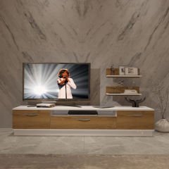 Decoraktiv Trio 4 Mdf Tv Ünitesi Tv Sehpası Beyaz - Pera