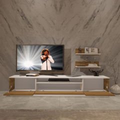 Decoraktiv Trio 4 Mdf Tv Ünitesi Tv Sehpası Beyaz - Pera