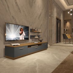 Decoraktiv Trio 4 Mdf Tv Ünitesi Tv Sehpası Pera - Antrasit
