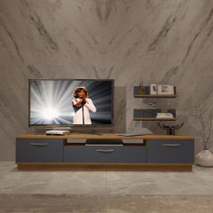 Decoraktiv Trio 4 Mdf Tv Ünitesi Tv Sehpası Pera - Antrasit