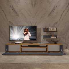 Decoraktiv Trio 4 Mdf Tv Ünitesi Tv Sehpası Pera - Antrasit