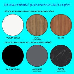 Decoraktiv Trio 200r Mdf Tv Ünitesi Tv Sehpası Ceviz - Siyah Mermer