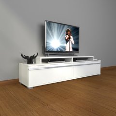 Decoraktiv Ekoflex 4 Mdf Tv Ünitesi Tv Sehpası Parlak Beyaz