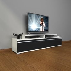 Decoraktiv Ekoflex 4 Mdf Tv Ünitesi Tv Sehpası Beyaz - Siyah