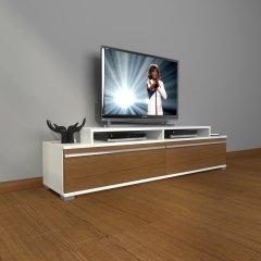 Decoraktiv Ekoflex 4 Mdf Tv Ünitesi Tv Sehpası Beyaz - Ceviz