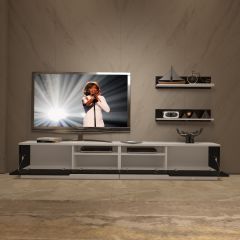 Decoraktiv Trendstyle 220r Slm Tv Ünitesi Tv Sehpası Beyaz - Siyah