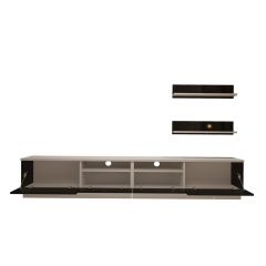 Decoraktiv Trendstyle 220r Slm Tv Ünitesi Tv Sehpası Beyaz - Siyah