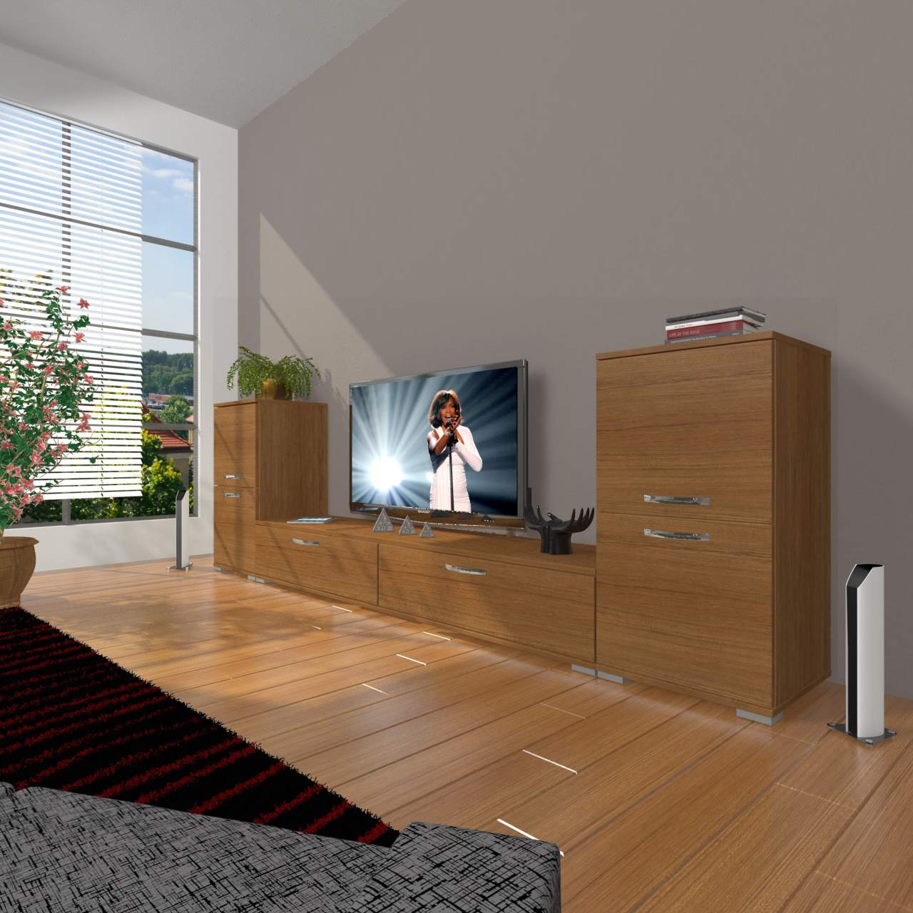 Decoraktiv Eko On2 Slm Std Tv Ünitesi Tv Sehpası Ceviz