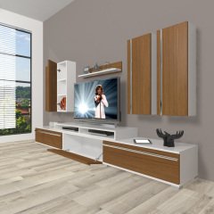 Decoraktiv Ekoflex 8D Mdf Tv Ünitesi Tv Sehpası Beyaz - Ceviz